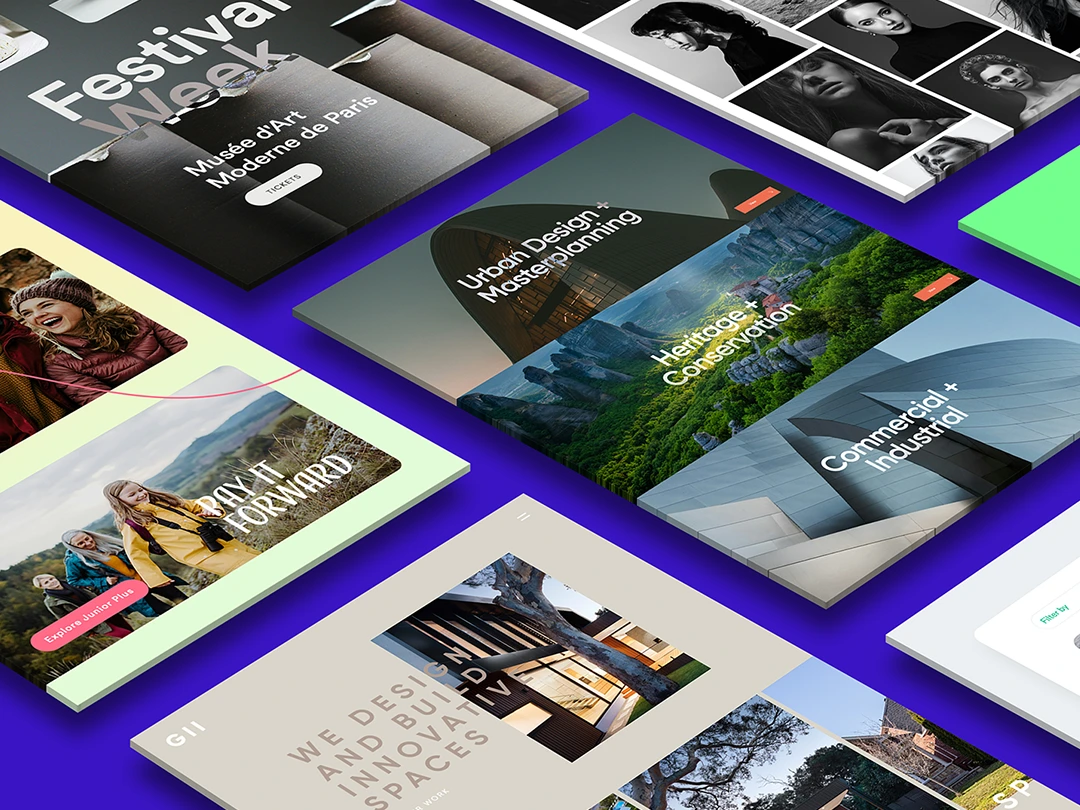 Tiled Website Designs For Small Businesses